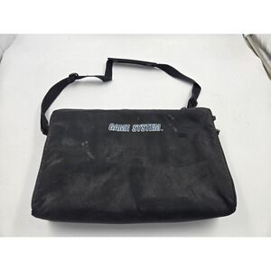 Vintage Game System Carrying Case Black Nylon Shoulder Bag Console Storage Bag